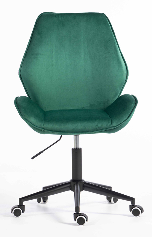 FOTEL HR350K BUTELKOWA ZIELEŃ WELUR CZARNA PODSTAWA