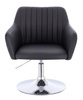 FOTEL HR190N CZARNY CHROMOWANA PODSTAWA