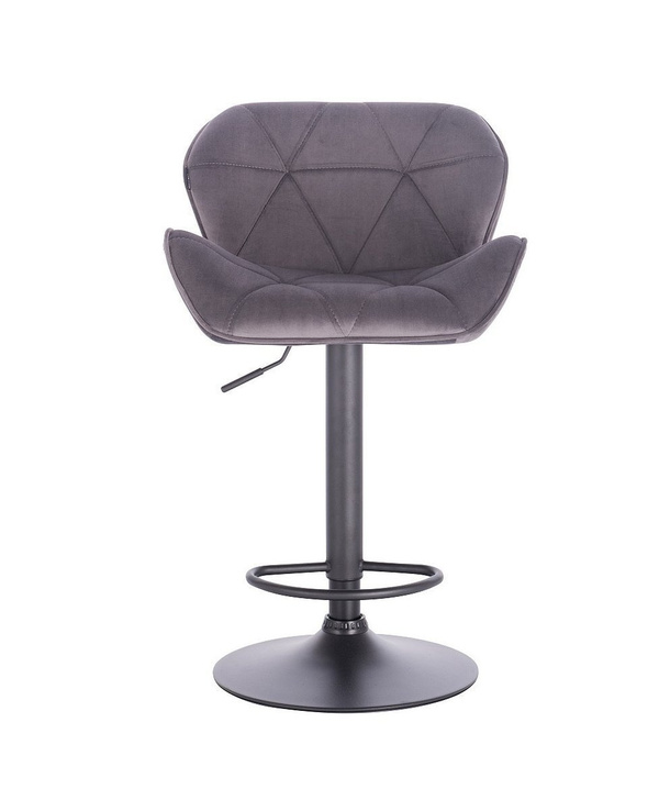 FOTEL HR111W GRAFITOWY WELUR CZARNY MAT