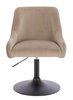 FOTEL HR920N LATTE WELUR CZARNA PODSTAWA