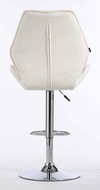 FOTEL HR350W KREMOWY BARANEK CHROMOWANA PODSTAWA