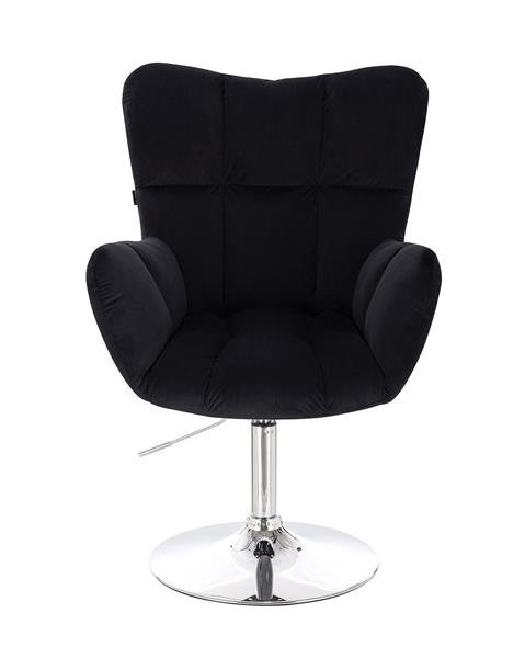 FOTEL HR650N CZARNY WELUR
