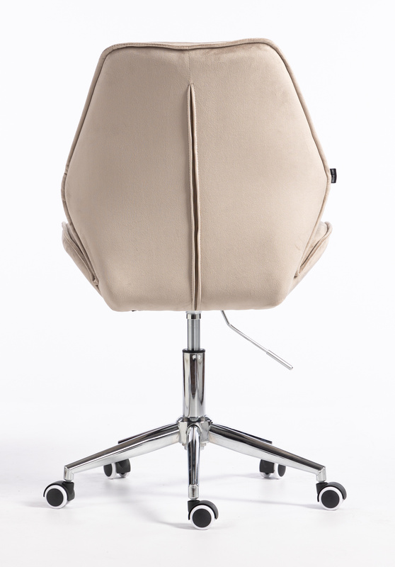 FOTEL HR350K LATTE WELUR CHROMOWANA PODSTAWA