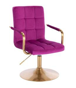 HOKER HR1015NP FUKSJA WELUR ZŁOTA PODSTAWA