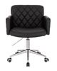 FOTEL HR802K CZARNY CHROMOWANA PODSTAWA