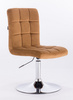 FOTEL HR7009N MIODOWY WELUR CHROMOWANA PODSTAWA