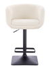 FOTEL HR333KW KREMOWY BARANEK CZARNA PODSTAWA