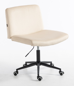 HOKER HR150K KREMOWY WELUR CZARNA PODSTAWA