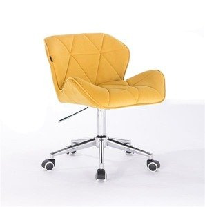 FOTEL HR111K ŻÓŁTY WELUR