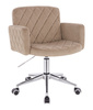 FOTEL HR802K LATTE WELUR CHROMOWANA PODSTAWA