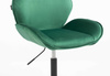 FOTEL HR350N BUTELKOWA ZIELEŃ WELUR CZARNA PODSTAWA