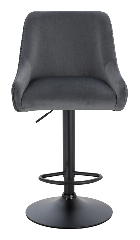 FOTEL HR920W GRAFITOWY WELUR CZARNA PODSTAWA