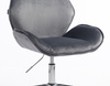 FOTEL HR350K GRAFITOWY WELUR CHROMOWANA PODSTAWA