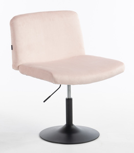 HOKER HR150N PUDROWY RÓŻ WELUR CZARNA PODSTAWA