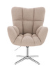 FOTEL HR650CROSS LATTE BARANEK CHROMOWANA PODSTAWA