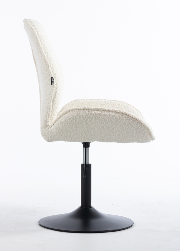 FOTEL HR350N KREMOWY BARANEK CZARNA PODSTAWA