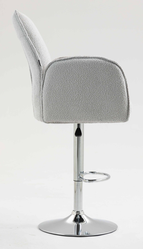 FOTEL HR280W SZARY BARANEK CHROMOWANA PODSTAWA