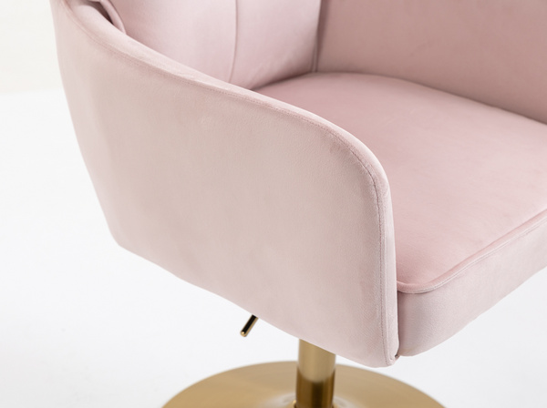 HOKER HR250N PUDROWY RÓŻ WELUR  ZŁOTA PODSTAWA