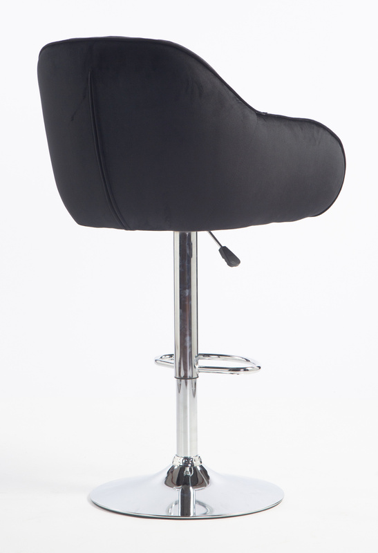 HOKER HR2055W CZARNY WELUR CHROMOWANA PODSTAWA