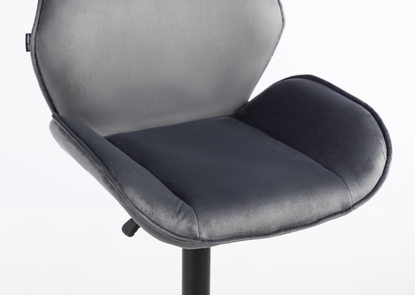 FOTEL HR350W GRAFITOWY WELUR CZARNA PODSTAWA