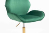 FOTEL HR350N BUTELKOWA ZIELEŃ WELUR ZŁOTA PODSTAWA