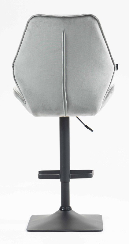 FOTEL HR350KW STALOWY WELUR CZARNA PODSTAWA