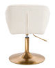 FOTEL HR111N KREMOWY BARANEK ZŁOTA PODSTAWA