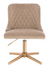FOTEL HR940CROSS LATTE WELUR ZŁOTA PODSTAWA