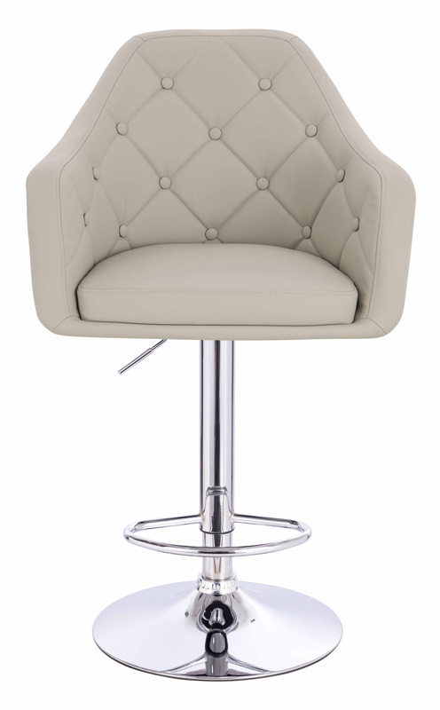 HOKER HR831W ECRU EKOSKÓRA PREMIUM SOFT CHROMOWANA PODSTAWA