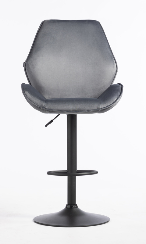 FOTEL HR350W GRAFITOWY WELUR CZARNA PODSTAWA