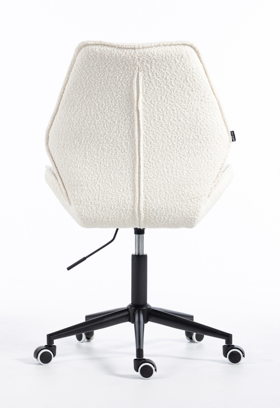 FOTEL HR350K KREMOWY BARANEK CZARNA PODSTAWA