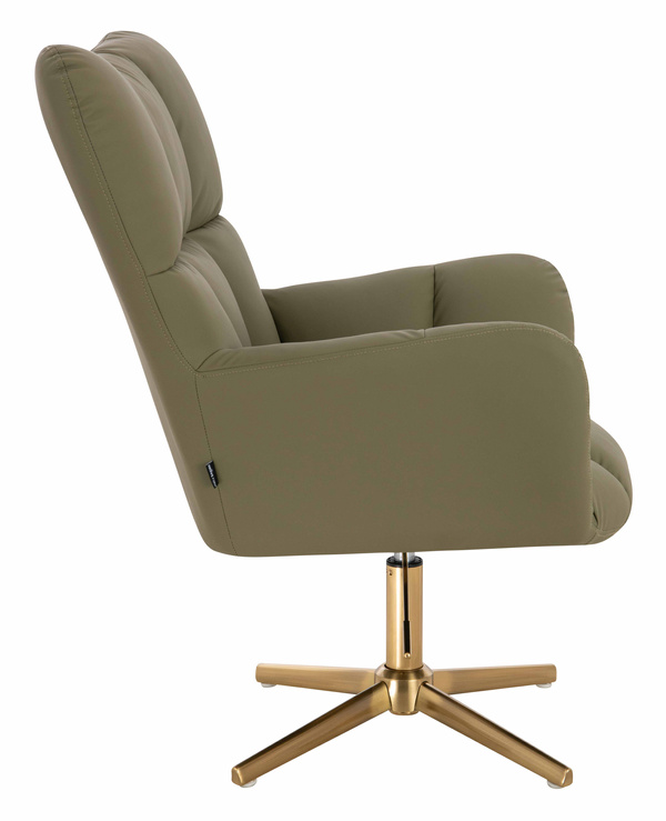 HOKER HR650CROSS KHAKI EKOSKÓRA PREMIUM SOFT ZŁOTA PODSTAWA