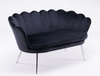 SOFA FREY CZARNY CHROMOWANE NOGI