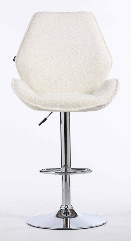 FOTEL HR350W KREMOWY BARANEK CHROMOWANA PODSTAWA