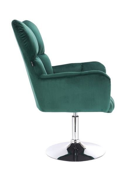 FOTEL HR650N BUTELKOWA ZIELEŃ WELUR