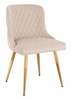 HR940 KRZESŁO ZŁOTE NOGI KREMOWY WELUR