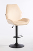FOTEL HR350W KREMOWY WELUR CZARNA PODSTAWA