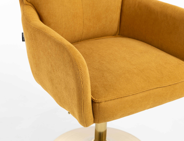 HOKER HR250N ŻÓŁTY CURRY PREMIUM CORD SZTRUKS ZŁOTA PODSTAWA