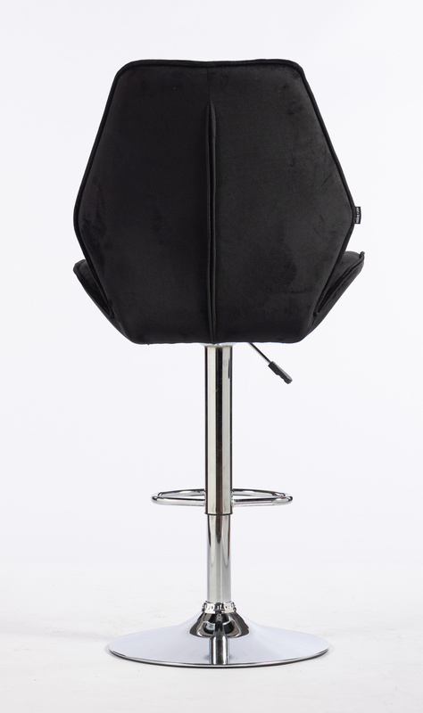 FOTEL HR350W CZARNY WELUR CHROMOWANA PODSTAWA