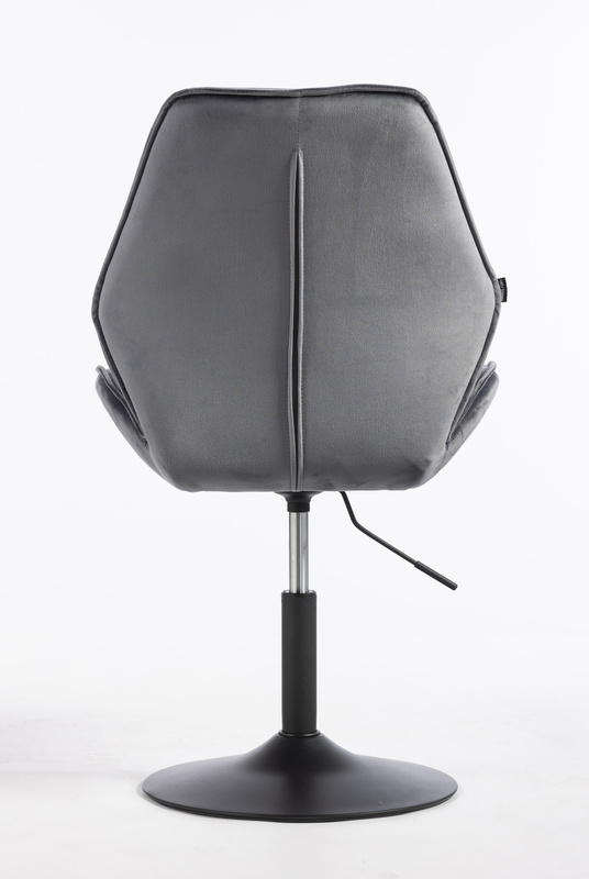 FOTEL HR350N GRAFITOWY WELUR CZARNA PODSTAWA