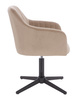 FOTEL HR190CROSS LATTE WELUR CZARNA PODSTAWA