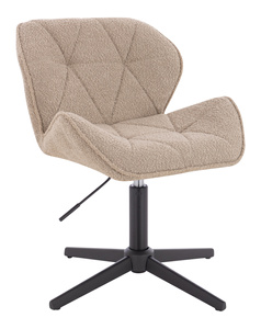 FOTEL HR111CROSS LATTE BARANEK CZARNA PODSTAWA