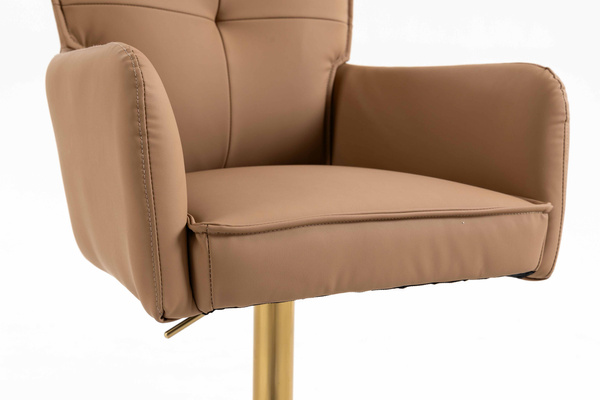 HOKER HR250W KARMELOWY EKOSKÓRA PREMIUM SOFT ZŁOTA PODSTAWA