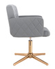 FOTEL HR802CROSS SZARY ZŁOTA PODSTAWA