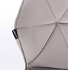 FOTEL HR111W STALOWY WELUR CZARNY MAT
