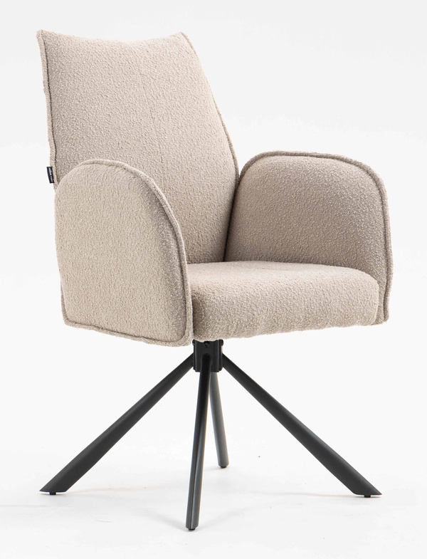 FOTEL HR280 LATTE BARANEK CZARNY PAJĄK 