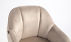 FOTEL HR2055K LATTE WELUR CZARNA PODSTAWA