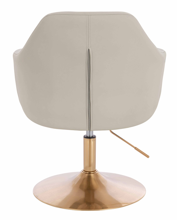 HOKER HR831N ECRU EKOSKÓRA PREMIUM SOFT ZŁOTA PODSTAWA