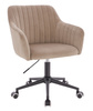 FOTEL HR190K LATTE WELUR CZARNA PODSTAWA