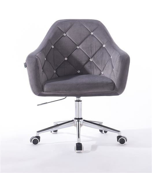 FOTEL HR830CK GRAFITOWY WELUR